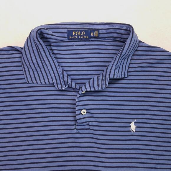 Polo Ralph Lauren Casual Collared Short Sleeve Polo Shirt Mens Size XL Blue - Picture 1 of 9